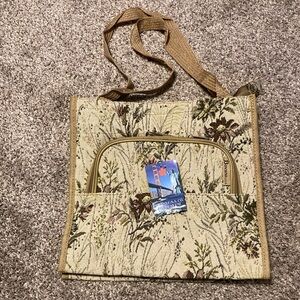 New Bovano Floral Beige Tote Bag